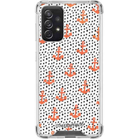 Bouffants and Broken Hearts Anchors and Dots Galaxy A72 5G Clear Case